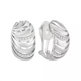 Золотые серьги c бриллиантами