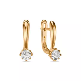 Золотые серьги c бриллиантами