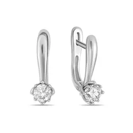 Золотые серьги c бриллиантами