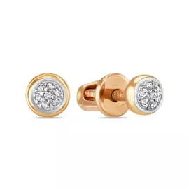 Золотые Серьги c бриллиантами