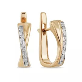 Золотые серьги c бриллиантами