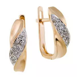 Золотые Серьги c бриллиантами