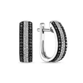 Золотые серьги c бриллиантами