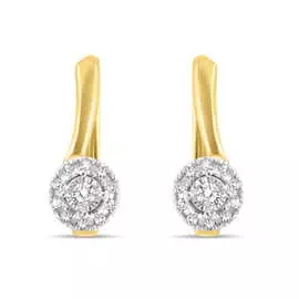 Золотые серьги c бриллиантами