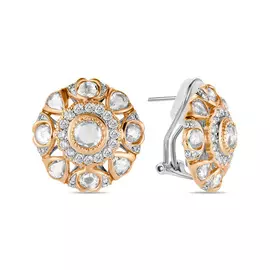 Золотые серьги c бриллиантами