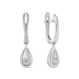 Золотые серьги c бриллиантами