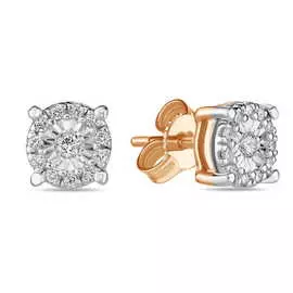 Золотые серьги c бриллиантами