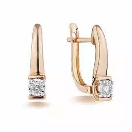 Золотые серьги c бриллиантами