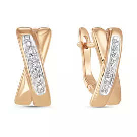 Золотые серьги c бриллиантами