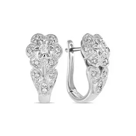 Золотые серьги c бриллиантами