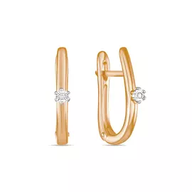 Золотые серьги c бриллиантами