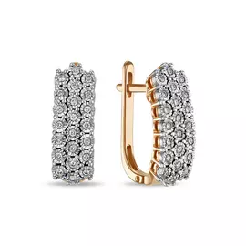 Золотые Серьги c бриллиантами