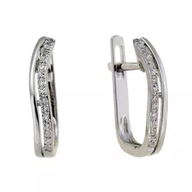 Золотые серьги c бриллиантами