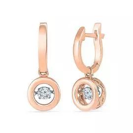 Золотые Серьги c бриллиантами