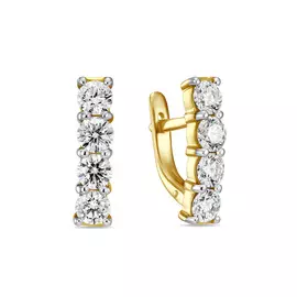 Золотые серьги c бриллиантами