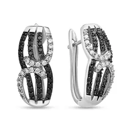 Золотые Серьги c бриллиантами