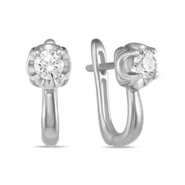 Золотые серьги c бриллиантами