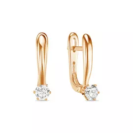 Золотые серьги c бриллиантами