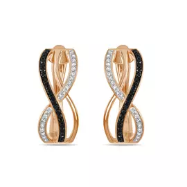 Золотые серьги c бриллиантами