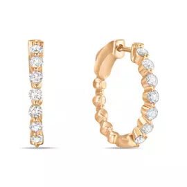 Золотые серьги c бриллиантами