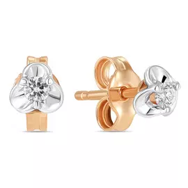 Золотые серьги c бриллиантами