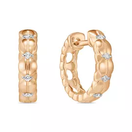 Золотые серьги c бриллиантами