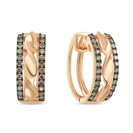 Золотые Серьги c бриллиантами