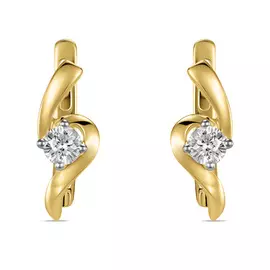 Золотые Серьги c бриллиантами