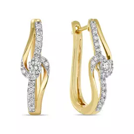 Золотые серьги c бриллиантами