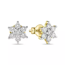 Золотые серьги c бриллиантами