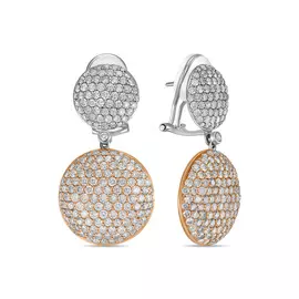 Золотые серьги c бриллиантами