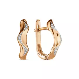 Золотые Серьги c бриллиантами