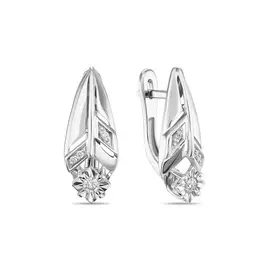 Золотые серьги c бриллиантами