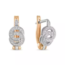 Золотые серьги c бриллиантами