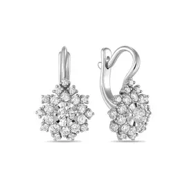 Золотые серьги c бриллиантами