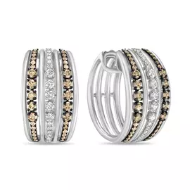 Золотые серьги c бриллиантами