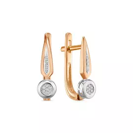 Золотые серьги c бриллиантами