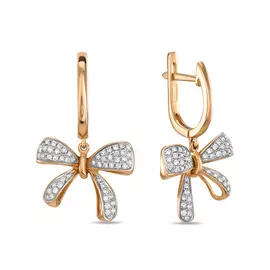 Золотые Серьги c бриллиантами