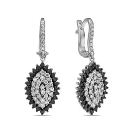 Золотые серьги c бриллиантами