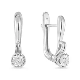 Золотые Серьги c бриллиантами