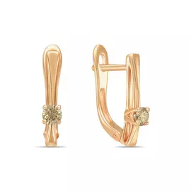 Золотые серьги c бриллиантами