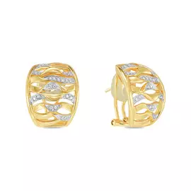 Золотые серьги c бриллиантами