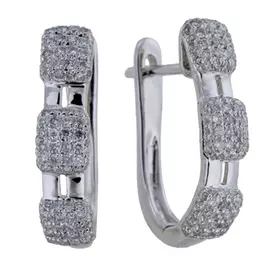 Золотые серьги c бриллиантами