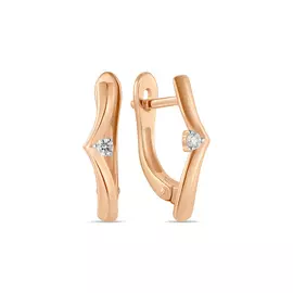 Золотые серьги c бриллиантами