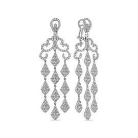 Золотые серьги c бриллиантами