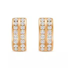 Золотые серьги c бриллиантами