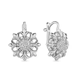 Золотые Серьги c бриллиантами