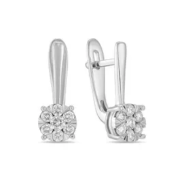 Золотые серьги c бриллиантами