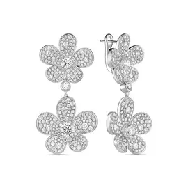 Золотые серьги c бриллиантами