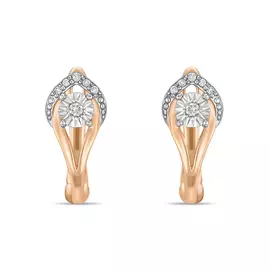 Золотые Серьги c бриллиантами